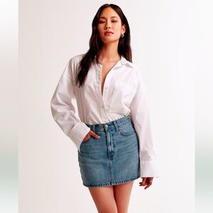 Abercrombie & Fitch High Rise Denim Mini skirt medium wash